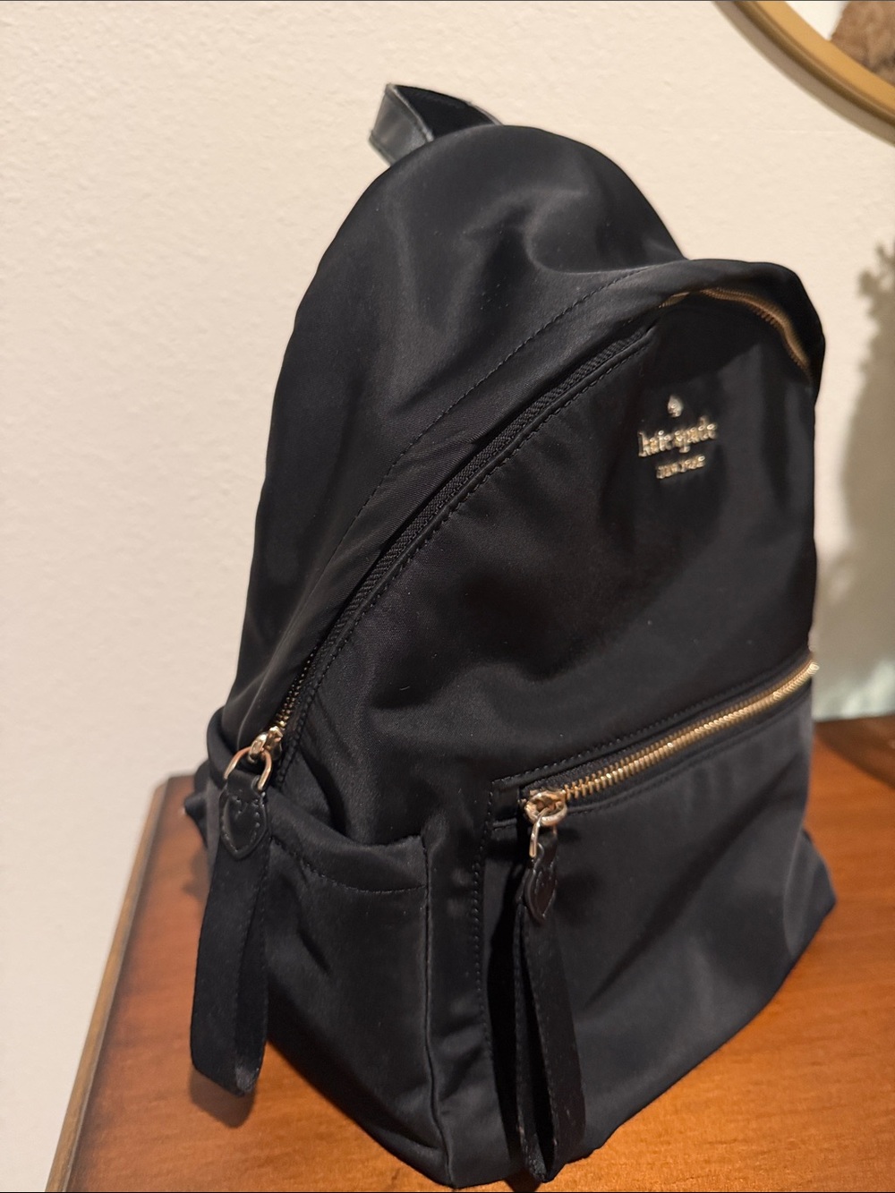 kate spade Black Nylon Backpack with Gold Hardware - Picture 3 of 7